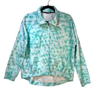Nike Just Do It Lightweight Blue/Green Windbreaker Jacket Women's Size Medium